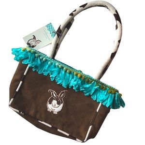 Susie Stern Cowbunnies Purse Shoulder Bag Cow Bunny NEW NWT